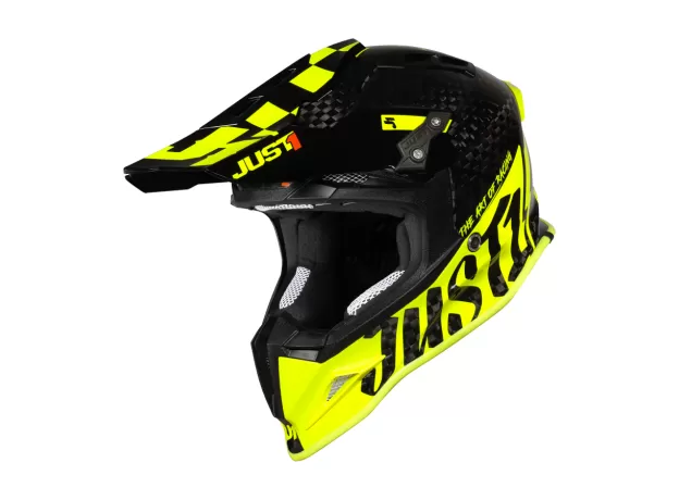 JUST1 Шлем J12 PRO, Размер: XL, Цвет: Racer Hi-Vis желтый/серый глянцевый