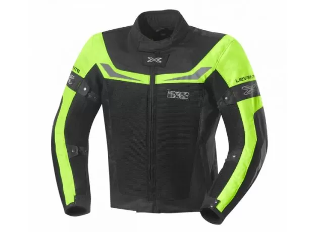 IXS Мотокуртка LEVANTE, Размер: S, Цвет: Black/Yellow Fluo