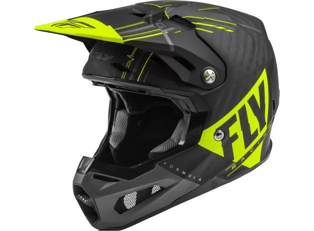 FLY RACING Шлем Formula Carbon, Размер: XL, Цвет: Vector Matte Hi-Vis/Grey/Black