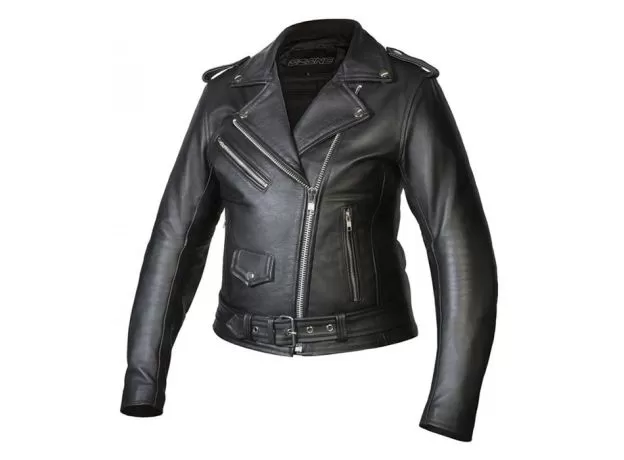 OZONE Мотокуртка кожаная Ramones женская, Размер: XXL, Цвет: черный
