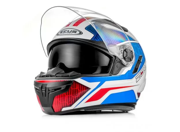 ZEUS Шлем ZS-813A, Размер: S, Цвет: синий/белый