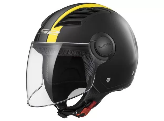 LS2 Шлем OF562 AIRFLOW, Размер: XXL, Цвет: METROPOLIS Matt Black H-V Yellow