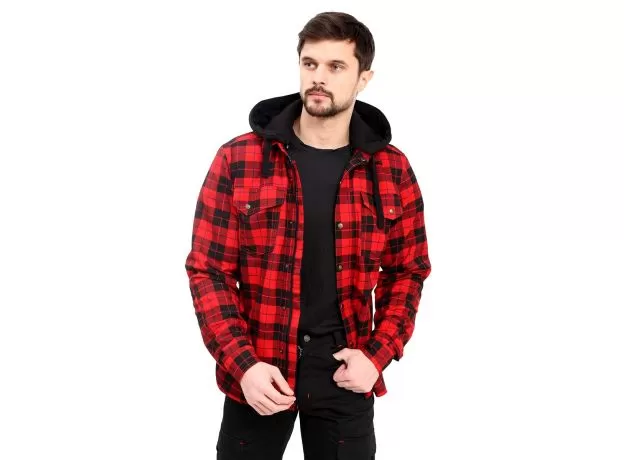 STARKS Моторубашка ROOM BIKER, Размер: 3XL, Цвет: Черно-Красная Клетка