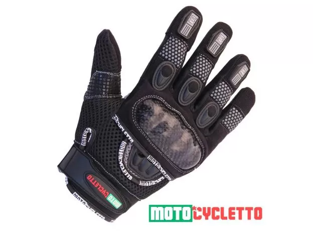 MOTOCYCLETTO Мотоперчатки NETTO, Размер: S, Цвет: черный