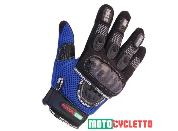 MOTOCYCLETTO Мотоперчатки NETTO, Размер: XL, Цвет: Голубой