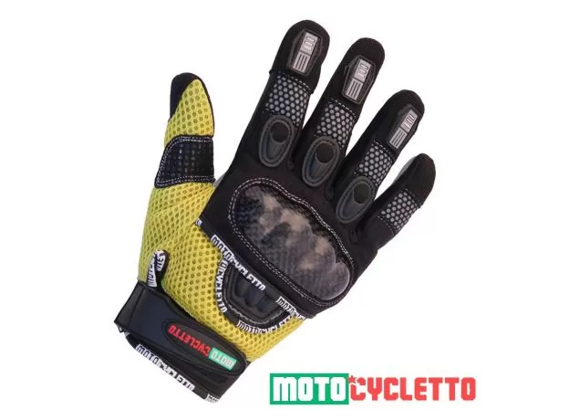 MOTOCYCLETTO Мотоперчатки NETTO, Размер: XL, Цвет: Желтый
