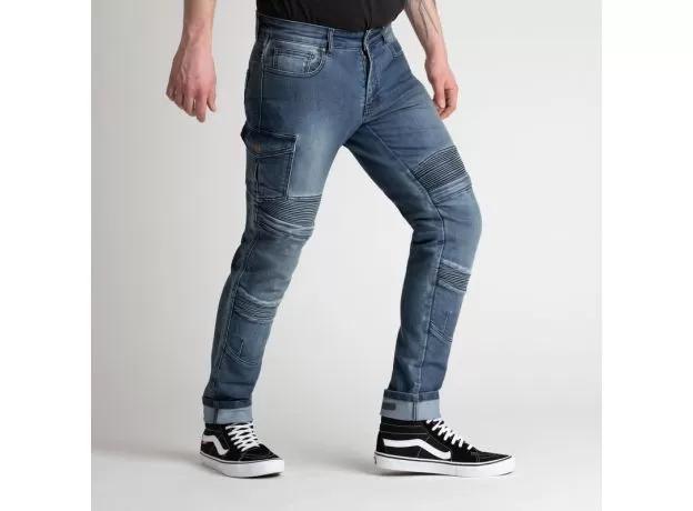 BROGER Мотоджинсы Ohio, Размер: 30/32, Цвет: стираный синий