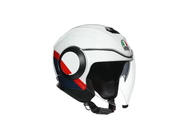 AGV Шлем ORBYT, Размер: L, Цвет: MULTI - BLOCK PEARL WHITE/EBONY/RED FL