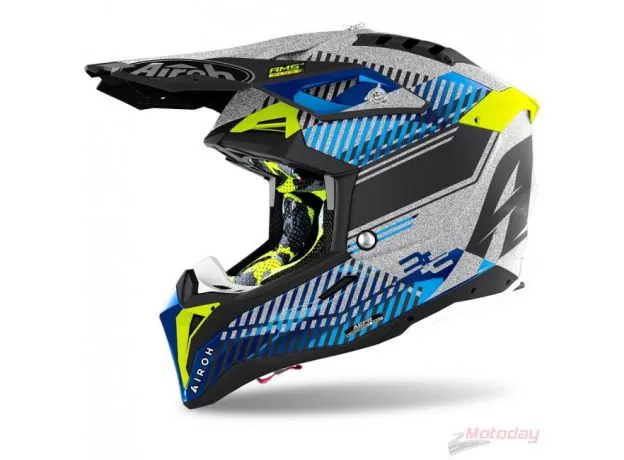 AIROH Шлем Aviator 3, Размер: M, Цвет: Wave SILVER CHROME