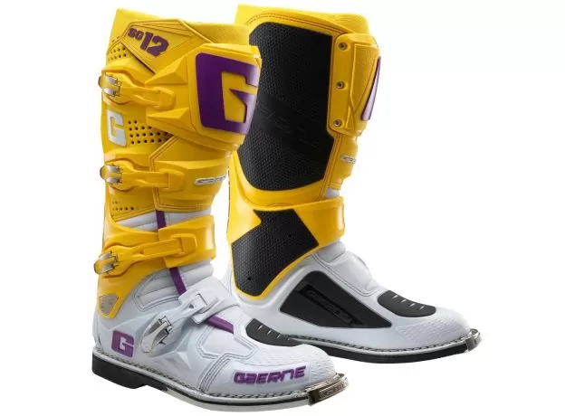GAERNE Мотоботы SG 12, Размер: 47, Цвет: Limited Edition White/Gold/Purple