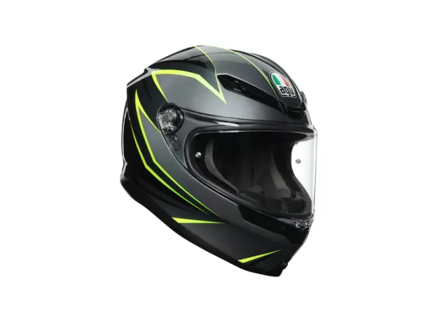 AGV Шлем K6, Размер: L, Цвет: MULTI - FLASH GREY/BLACK/LIME