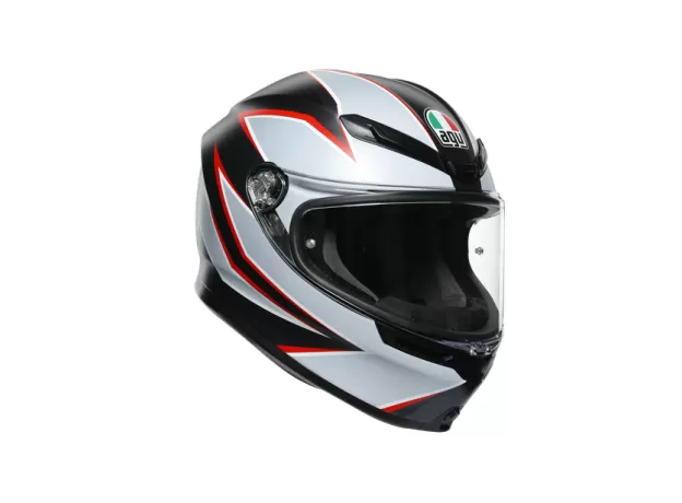 AGV Шлем K6, Размер: S, Цвет: MULTI - FLASH MATT BLACK/GREY/RED