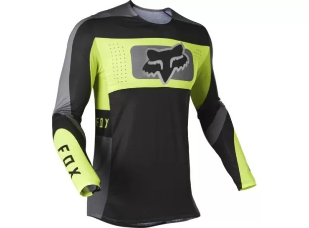 FOX Джерси Flexair, Размер: L, Цвет: Mirer Black/Yellow 2022