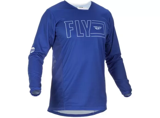 FLY RACING Джерси Kinetic, Размер: L, Цвет: FUEL синий/белый 2022
