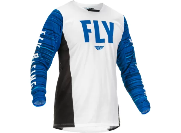 FLY RACING Джерси Kinetic, Размер: XL, Цвет: WAVE белый/синий 2022