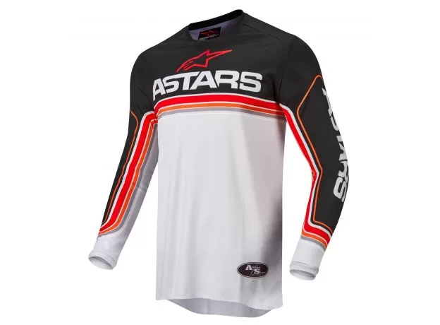 ALPINESTARS Джерси FLUID, Размер: L, Цвет: SPEED Black/Light Gray/Bright Red