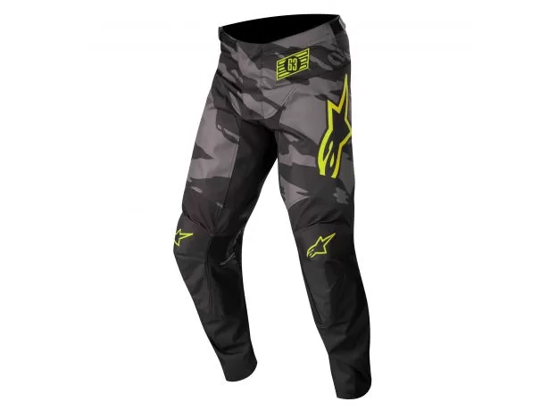ALPINESTARS Кроссовые штаны RACER, Размер: 36, Цвет: TACTICAL Black/Gray Camo/Yellow Fluo 2022
