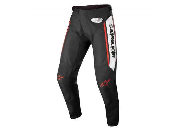 ALPINESTARS Кроссовые штаны RACER, Размер: 36, Цвет: FLAGSHIP Black/White/Red Fluo 2022