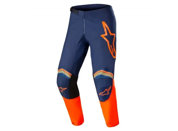 ALPINESTARS Кроссовые штаны FLUID, Размер: 32, Цвет: SPEED Dark Blue/Orange 2022