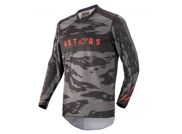 ALPINESTARS Джерси RACER, Размер: XL, Цвет: TACTICAL Black/Gray Camo/Red Fluo 2022