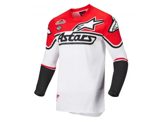 ALPINESTARS Джерси RACER, Размер: S, Цвет: FLAGSHIP White/Red Fluo/Black