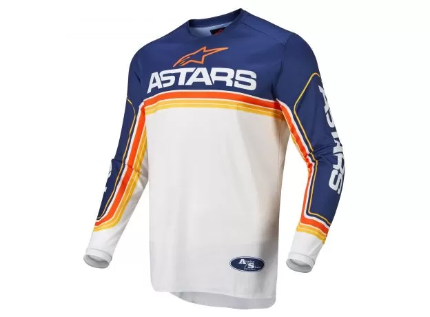 ALPINESTARS Джерси FLUID, Размер: L, Цвет: SPEED Dark Blue/Off White/Orange