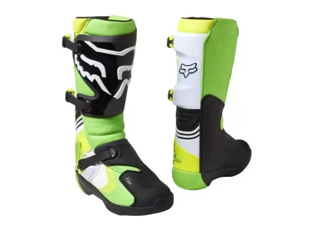 FOX Мотоботы COMP, Размер: 11, Цвет: Green/Yellow 2022
