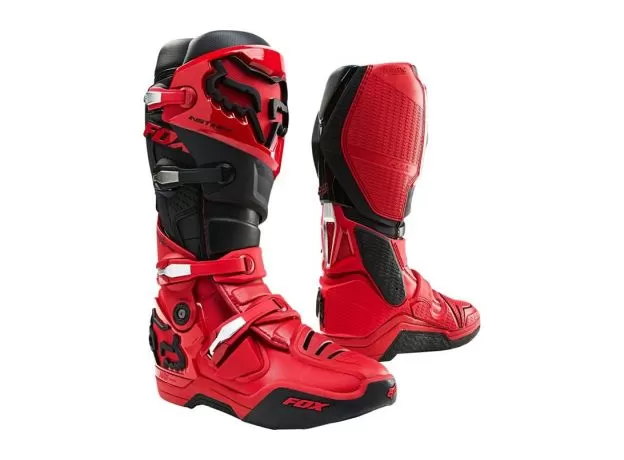 FOX Мотоботы INSTINCT, Размер: 10, Цвет: Red/Black 2022