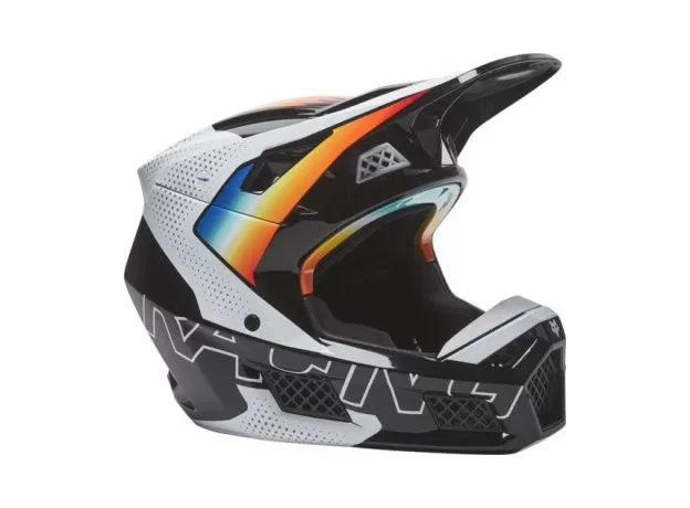 FOX Шлем V3 RS, Размер: M, Цвет: Relm Black/White 2022