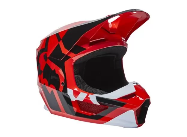 FOX Шлем V1, Размер: M, Цвет: Lux Flow Red 2022