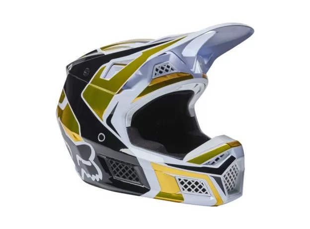 FOX Шлем V3 RS, Размер: M, Цвет: Mirer White/Black 2022
