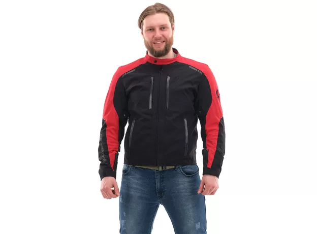 DRAGONFLY Мотокуртка City, Размер: XXL, Цвет: красно-черный