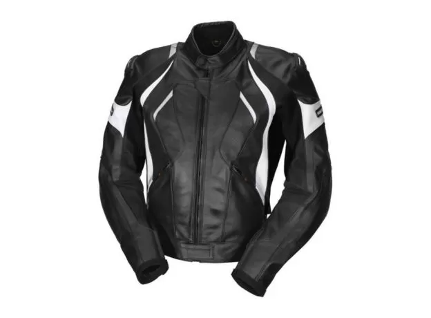 IXS Мотокуртка кожаная Canopus, Размер: 48, Цвет: BLACK/WHITE