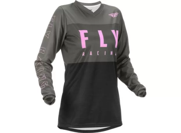 FLY RACING Джерси F-16 женское, Размер: L, Цвет: 2022 серый/черный/розовый