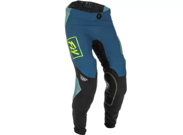 FLY RACING Кроссовые штаны LITE, Размер: 34, Цвет: 2022 серый/бирюзовый/Hi-Vis желтый