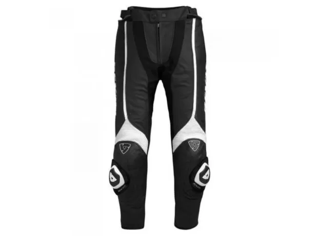 REV'IT! Мотоштаны кожаные Raven женские, Размер: 42 укороченные, Цвет: black-white