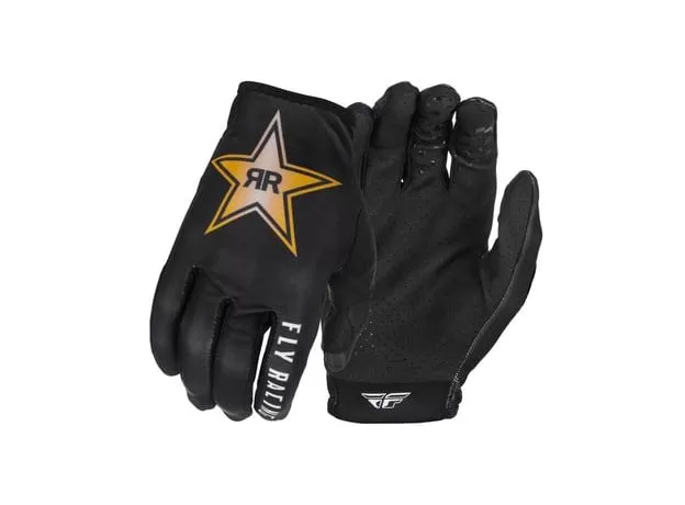 FLY RACING Мотоперчатки Lite, Размер: 10, Цвет: 2022 ROCKSTAR черный/желтый/белый от магазина rszone FLY RACING Мотоперчатки Lite, Размер: 10, Цвет: 2022 ROCKSTAR черный/желтый/белый