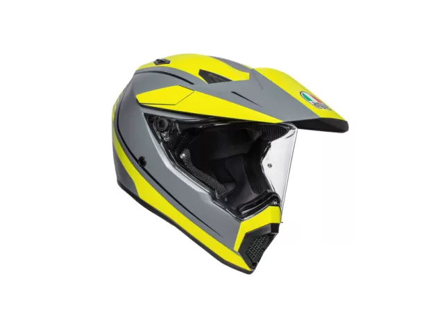 AGV Шлем AX9, Размер: ML, Цвет: MULTI - PACIFIC ROAD MATT GREY/YELLOW FLUO/BLACK
