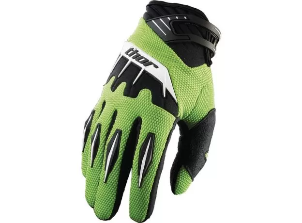 THOR Мотоперчатки SPECTRUM, Размер: S, Цвет: черно-зеленые от магазина rszone THOR Мотоперчатки SPECTRUM, Размер: S, Цвет: черно-зеленые