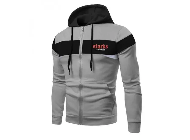 STARKS Мототолстовка CITY RIDE, Размер: S, Цвет: черно-светло-серый