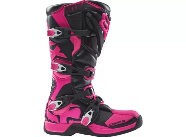 FOX Мотоботы Comp 5 женские, Размер: 5, Цвет: Black/Pink 2019