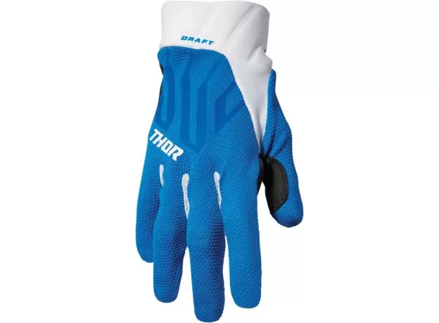 THOR Мотоперчатки DRAFT, Размер: L, Цвет: 2022 BLUE/WHITE от магазина rszone THOR Мотоперчатки DRAFT, Размер: L, Цвет: 2022 BLUE/WHITE