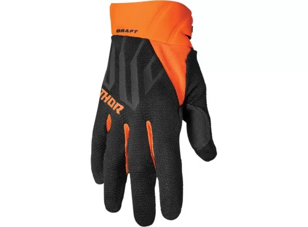 THOR Мотоперчатки DRAFT, Размер: M, Цвет: 2022 BLACK/ORANGE от магазина rszone THOR Мотоперчатки DRAFT, Размер: M, Цвет: 2022 BLACK/ORANGE