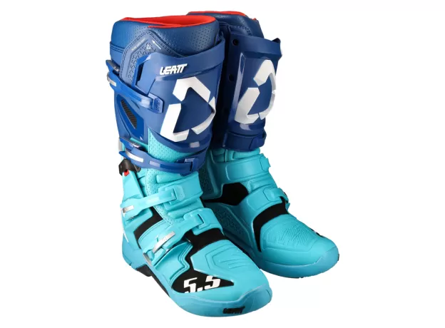 LEATT Мотоботы 5.5 Flexlock, Размер: 45.5, Цвет: V22 Aqua