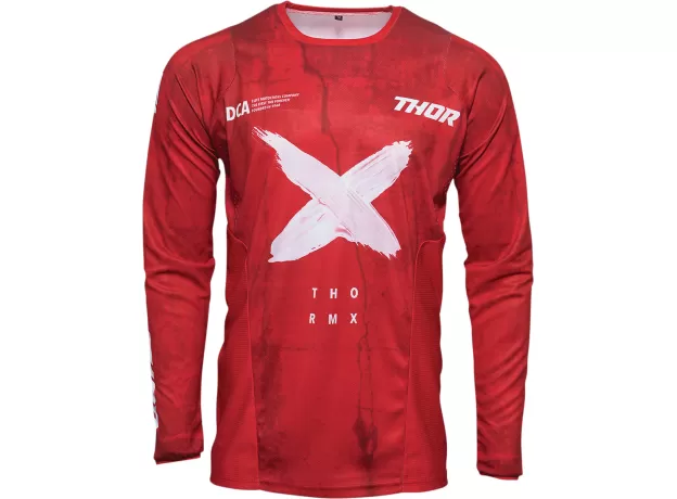 THOR Джерси PULSE, Размер: M, Цвет: HAZARD RED/WHITE
