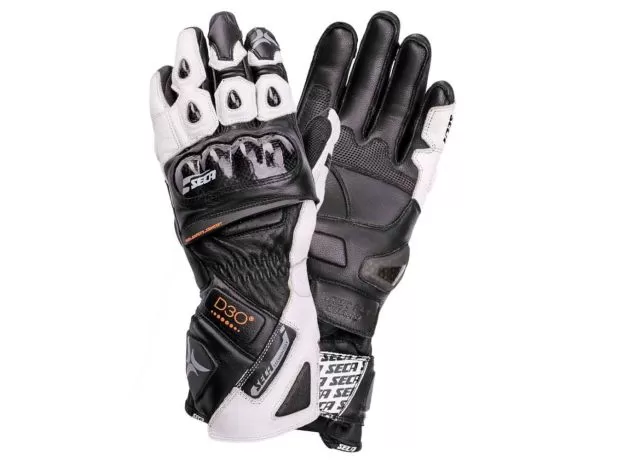 SECA Мотоперчатки Trackday, Размер: XXL, Цвет: BLACK/WHITE