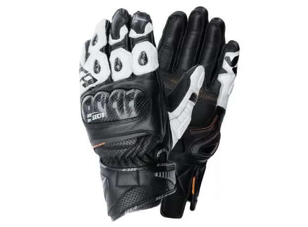 SECA Мотоперчатки TRACKDAY SHORT, Размер: XXL, Цвет: White/Black