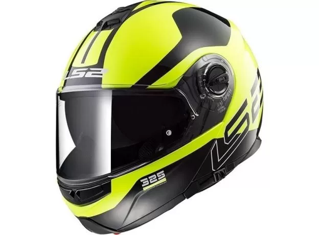 LS2 Шлем FF325 STROBE, Размер: S, Цвет: ZONE Black Hi-Vis Yellow