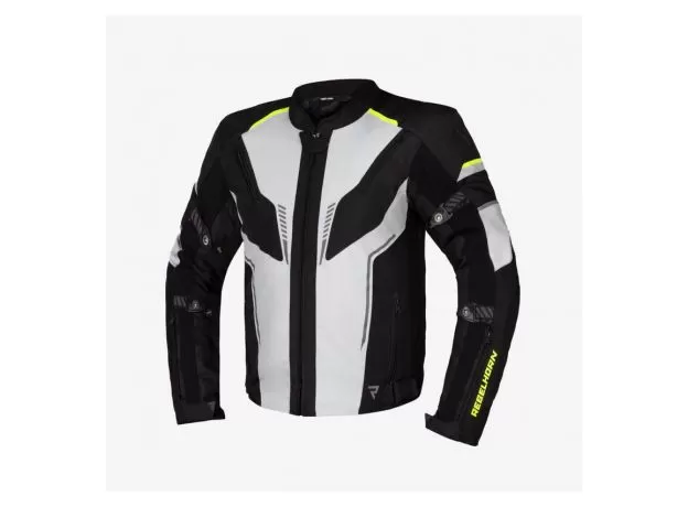 REBELHORN Мотокуртка Blast, Размер: XXL, Цвет: Ice/Black/Fluo Yellow