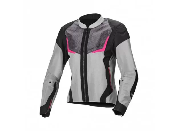 MACNA Мотокуртка ORCANO женская, Размер: XS, Цвет: Black/Grey/Pink